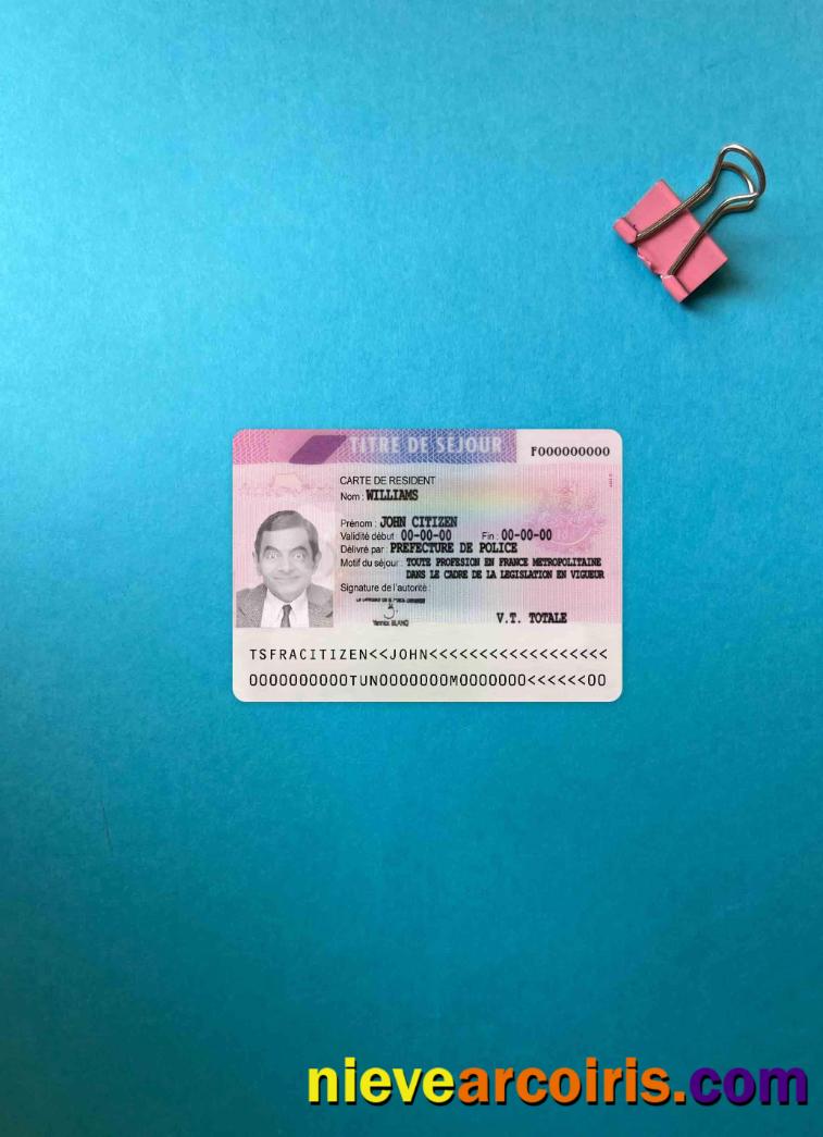 France residence permit version 3 photolook